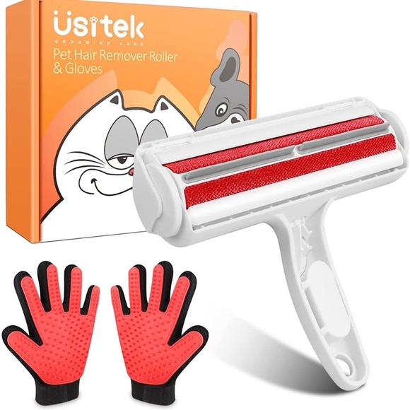 Usitek Pet Hair Remover,Pet Roller and Pet Gloves, Pet Grooming Gloves - Picture 2 of 12